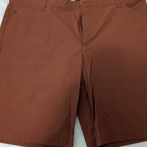 Adidas Brown Flat Front Shorts Tailored Design